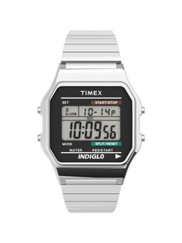 Timex - Men Main Street 34 mm Digital White Dial Digital Watch (T78587) (M)