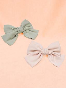 Hair Drama Co. - Women Multi-Color Bow Hair Clip (Set of 2)