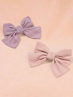 Hair Drama Co. - Women Multi-Color Bow Hair Clip (Pack of 2)
