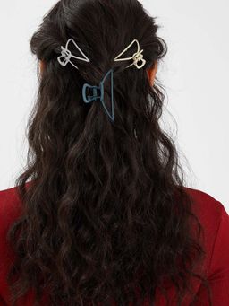 Accessorize London - Women Multi-Color Claw Clip (Pack of 3)