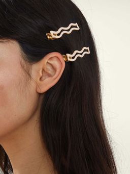 Accessorize London - Women Pink Slides Clip (Pack of 2)