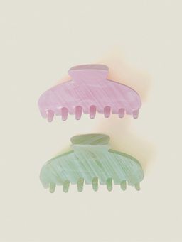 Accessorize London - Women Multi-Color Claw Clip (Set of 2)