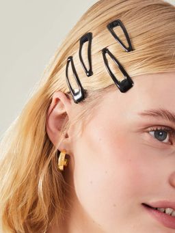 Accessorize London - Women Black Tic Tac Hair Clips (Pack of 4)