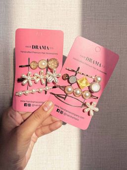 Hair Drama Co. - Women Yellow Slides Clip (Set of 7)