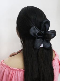 Soho Boho Studio - Raven Medium Sized Flower Scrunchie