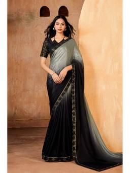 Sedora Couture - Sanvi-3 Black Ombre Saree