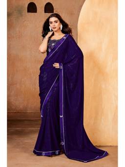 Sedora Couture - Sanvi-3 Purple Printed Saree