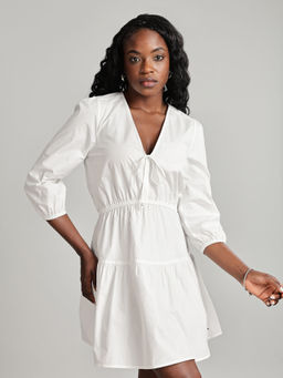 Tommy Hilfiger - White Women's Solid Dress