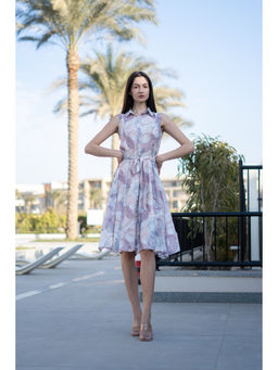 SAY - Off White Floral Print Dress