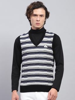 Monte Carlo - Mens Black V Neck Sleeveless Sweater