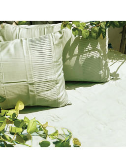 Sadyaska - Eden Pleated Lime Green Duvet Cover (Set of 4)