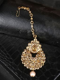 Anika's Creations - Designer Gold Plated Kundan Tradtional Ethnic Maangtika
