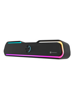 Portronics - Decibel 22 10W Wireless Bluetooth Soundbar with RGB Light, 3.5mm AUX Slot(Black)