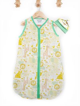 Polka Tots - Jungle Print Sleeping Bag with Cap (Newborn)