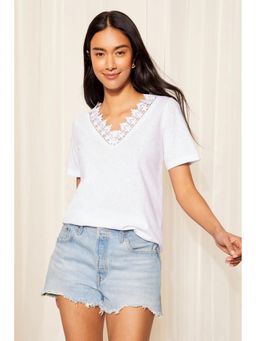 Friends Like These - Linen Look Slubby V Neck Tee (18)