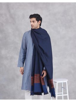 Fabindia - Navy Blue Wool Men Shawl