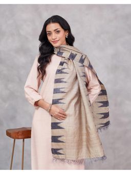 Fabindia - Beige Silk Ikat Stole