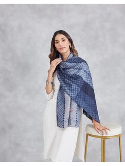 Fabindia - Blue Silk Tie & Dye Stole