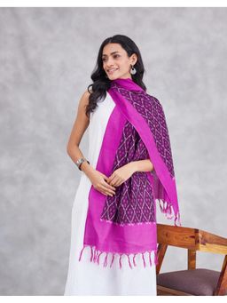 Fabindia - Pink Cotton Ikat Stole