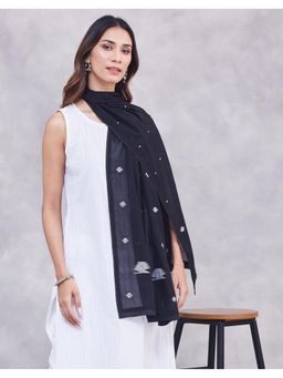 Fabindia - Black Cotton Jamdani Stole