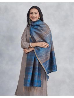 Fabindia - Blue Silk Blend Stole