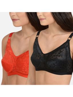 Mod & Shy - Pack Of 2 Non-padded Minimizer Bra - Multi-Color