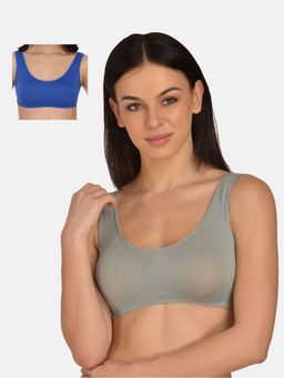 Mod & Shy - Pack Of 2 Non-wired Non Padded Bralette Bra - Multi-Color