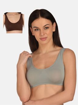 Mod & Shy - Pack Of 2 Non-wired Non Padded Bralette Bra - Multi-Color