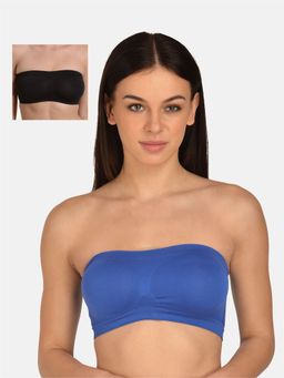 Mod & Shy - Pack Of 2 Solid Non-wired Non Padded Bandeau Bra - Multi-Color