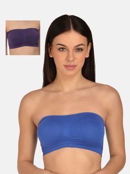 Mod & Shy - Pack Of 2 Solid Non-wired Non Padded Bandeau Bra - Multi-Color