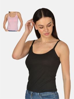 Mod & Shy - Pack Of 2 Women Solid Camisole - Multi-Color