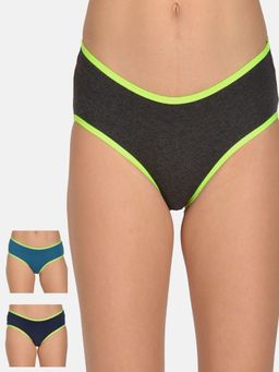 Mod & Shy - Pack Of 3 Women Hipstier Brief - Multi-Color