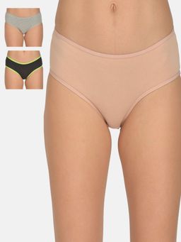 Mod & Shy - Pack Of 3 Women Hipstier Brief - Multi-Color