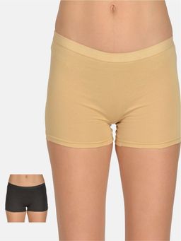 Mod & Shy - Pack Of 2 Women Solid Shorts - Multi-Color