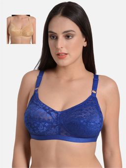 Mod & Shy - Pack Of 2 Non-Padded Minimizer Bra - Multi-Color
