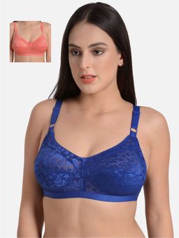 Mod & Shy - Pack Of 2 Non-Padded Minimizer Bra - Multi-Color