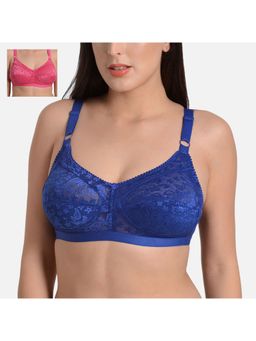 Mod & Shy - Pack Of 2 Non-Padded Minimizer Bra - Multi-Color