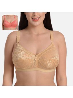 Mod & Shy - Pack Of 2 Non-Padded Minimizer Bra - Multi-Color