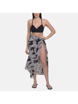 Mod & Shy - Printed Wrap-Around Sarong - Black