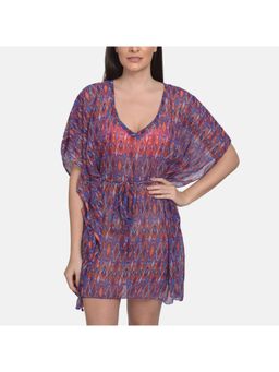 Mod & Shy - Printed Beach Kaftan Dress - Multi-Color