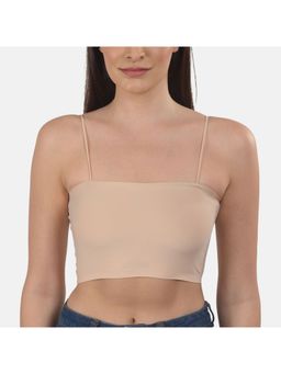 Mod & Shy - Solid Lightly Padded Seamless Bralette Bra - Beige
