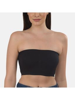 Mod & Shy - Solid Full Coverage Lightly Padded Tube Bra - Black