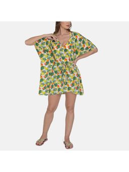 Mod & Shy - Printed Beach Cover-Up Kaftan Dress Multi-Color
