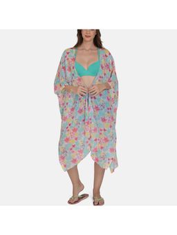 Mod & Shy - Printed Beach Cover-Up Kaftan Dress Multi-Color