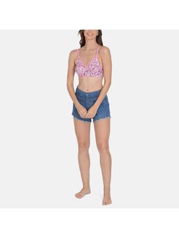 Mod & Shy - Women Printed Non-Padded Cut And Sew Bra Pink
