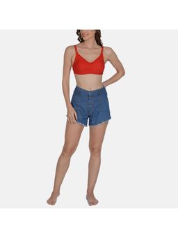 Mod & Shy - Women Non-Padded Non-Wired T-Shirt Bra Red