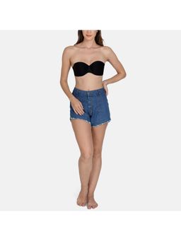 Mod & Shy - Solid Underwired Lightly Padded Balconette Bra Black