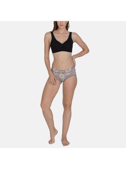 Mod & Shy - Floral Printed Hipster Brief Grey