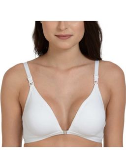 Mod & Shy - Front Open Plunge Bra - White