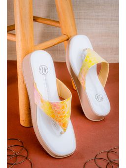 NR by Nidhi Rathi - Women Multi-Color Brown Printed Wedges Sandals